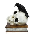 thumbnail image 2 of RKSTN halloween decroations Ravens Skull Home Decor Book Shelf Decor Ravens Perching Skeleton Statues For Tabletop Desk Office Home, 2 of 6