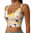 thumbnail image 2 of Goofa Cartoon Poodle Dog Printed Sports Bras for Women, High Impact Running Bra Workout Crop Tank Tops Longline Sports Bra Push up-, 2 of 9