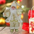 thumbnail image 2 of Injueey Snowman Santa Claus Doll Ornament Decoration Statue Table Decor Indoor Desk Kits de decoración para fiestas beige dorado 17x30cm, 2 of 6
