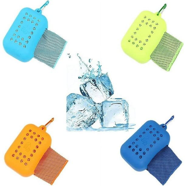 Toallas refrescantes,Toallas de gimnasio para el sudor,Toallas refrescantes para cuello y cara,Toalla deportiva de secado rápido para yoga,deporte,equipo de camping y artículos esenciales de viaje(4P