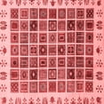 thumbnail image 1 of Ahgly Company Indoor Square Abstract Red Modern Area Rugs, 8' Square, 1 of 4