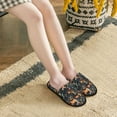 thumbnail image 6 of KLL Forest Elf Slippers for Women Men House Slip on Indoor Outdoor Bedroom Furry Fleece Lined Ladies Comfy Anti-Skid Rubber Hard Sole-Medium, 6 of 8