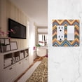 thumbnail image 5 of Yayeee Rocker Switch Wall Plate 1-Gang 4.6"x2.9" Home Decorative Outlet Cover, Orange Geometric, 5 of 6