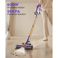 thumbnail image 2 of Cordless Vacuum Cleaner, 600W 50KPA 70Min Vacuum Cordless Stick Vacuum Cleaner with Self-Standing and Screen, Anti- Vacuum, Vacuum Cleaners for //Carpets/Floors, 2 of 6