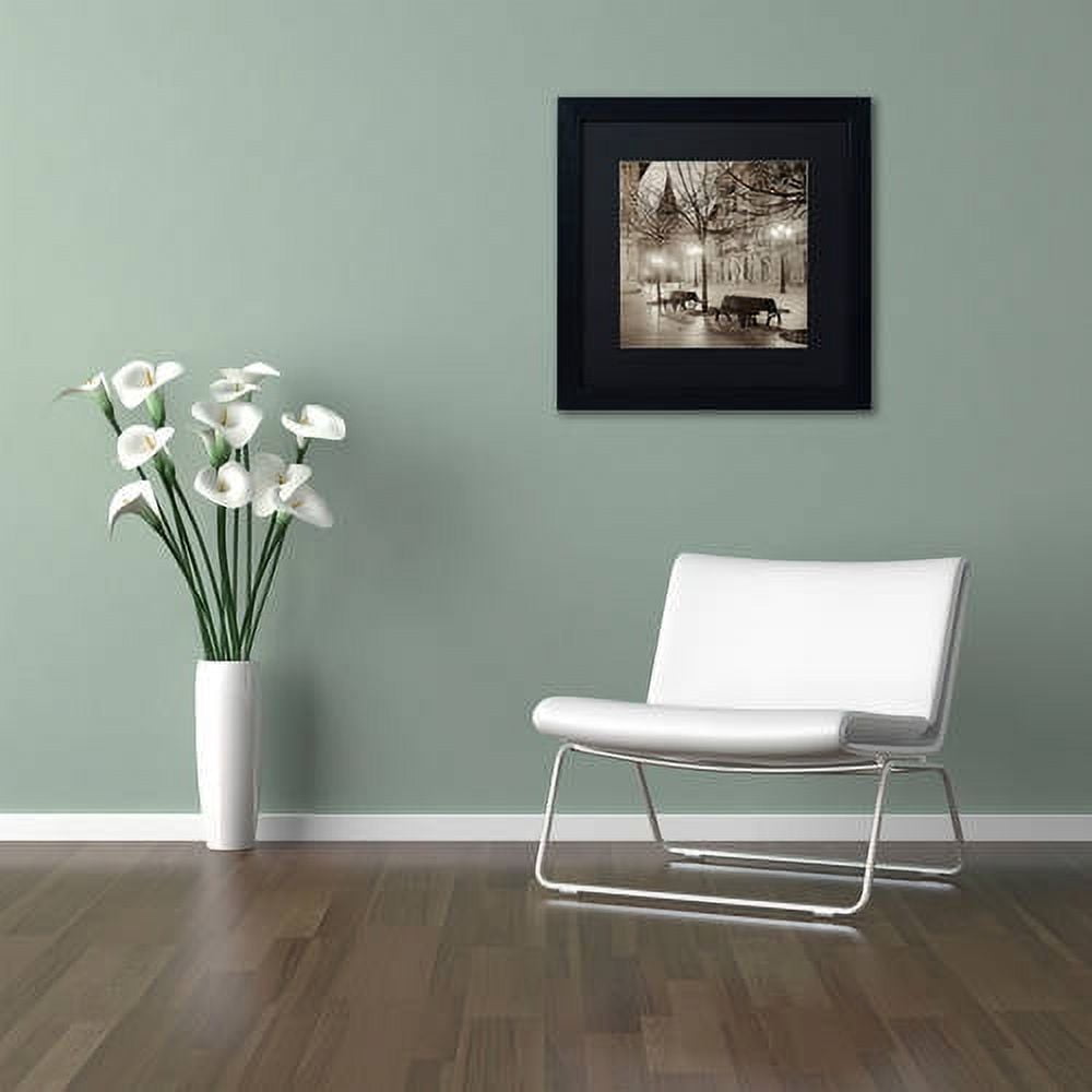 Trademark Fine Art "Oveido Cathedral Bancs II" Canvas Art by Alan Blaustein, Black Matte, Black Frame