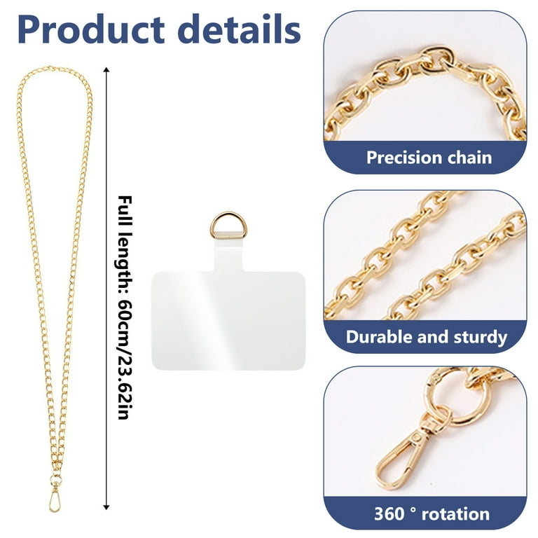 Get That Gold - Matte Gold & Pearl Crossbody Phone Chain