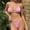 Pink, variant on hoksml Trendy Swimsuits for Women,Women's Bikini Set Swimsuit Solid Print Filled Bra Swimsuit Beach Wear