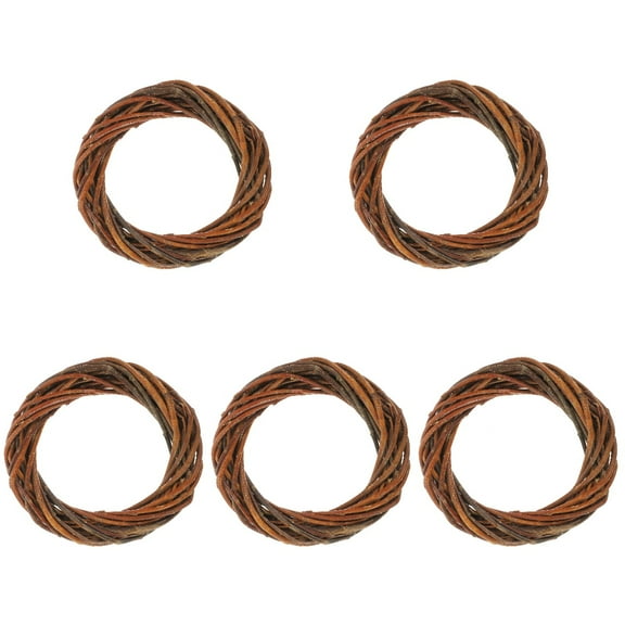 Set of 5 Christmas Garland Plain Wreaths for Decorating Window Vine