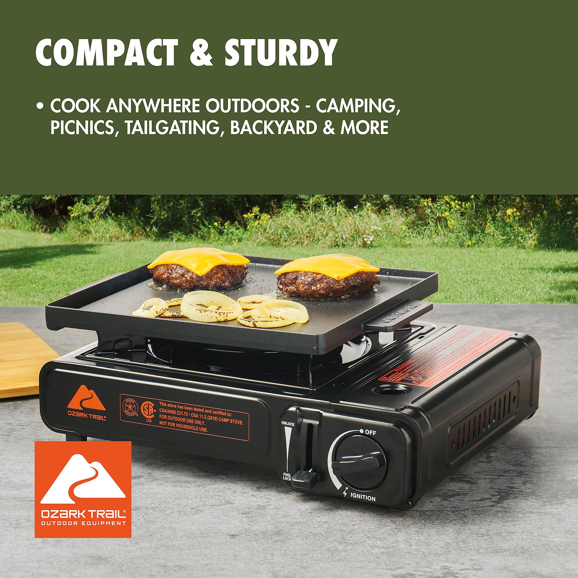 Ozark Trail 83.1 sq in 2-in-1 Butane Outdoor Griddle