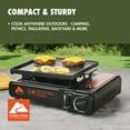 thumbnail image 2 of Ozark Trail 2 in 1 Butane Griddle, Black Color, 7650 BTU, Piezo-Electric 2.2kw, Cast Aluminum Griddle, Compact - Lightweight,  CSA Approved for Outdoor Cooking, 2 of 9