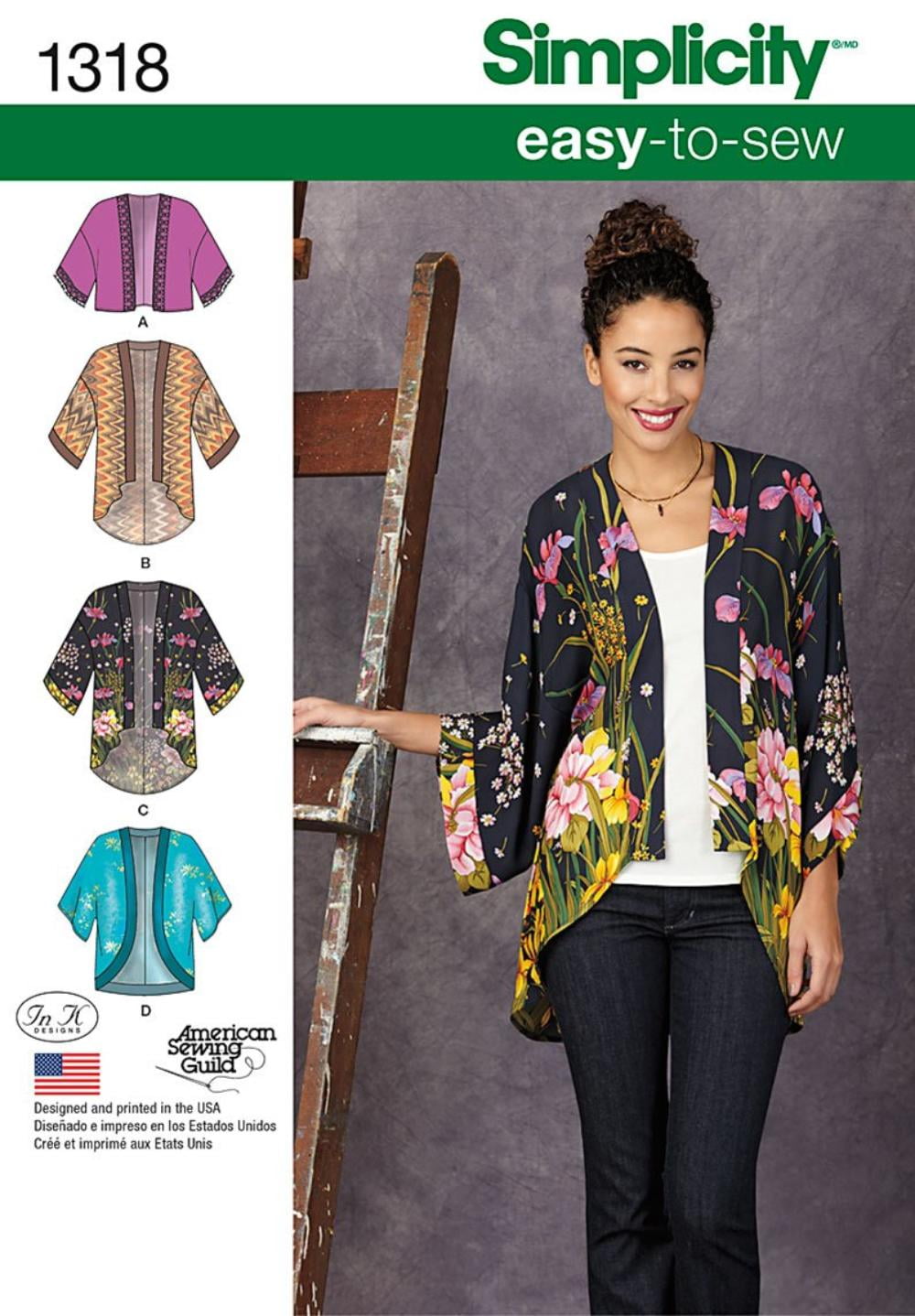 Simplicity Easy SEWING PATTERN 8091 Misses Kimonos XXS-XXL 