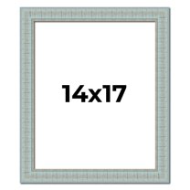 14x17 Frame Blue Teal Distressed Solid Wood Picture Frame | 1.625 Inch Moulding Width | Sonoma Blue