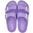 thumbnail image 3 of LAVRA Women's Double Buckle Sandals Adjustable Strap EVA Lightweight Cushioned Slides, 3 of 5