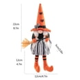 thumbnail image 4 of YINKUU Halloween Witch Dwarf Plush Ornaments Doll Pumpkin Pumpkin-wizard Male Black Flag Top Hat 12*5*22cm For Home Kids Toys, 4 of 12