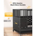 thumbnail image 3 of CAMMOO 48" Foldable Heavy Duty Dog Crate Cage for Large Dogs, XL Dog Kennel for Indoor&Outdoor, 4 Lockable Wheels, Adjustable Internal Height, 3 of 10