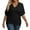 Black, variant on Ediodpoh Women's Plus Size V Neck T Shirt Casual Stretchy Waist Comfortable Summer Fall Top for Everyday Wear with Jeans Womens Tops Blue XXXL