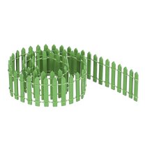 Uxcell Miniature Garden Fence 35 Inch Long DIY Picket Fence Mini Ornament Light Green