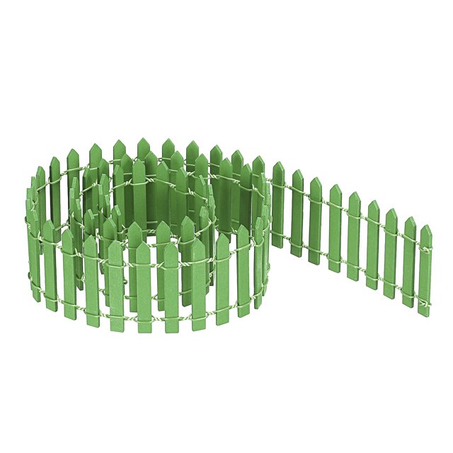 Unique Bargains Miniature Garden Fence, 35 Inch Long Picket Fence Mini Ornament, Light Green