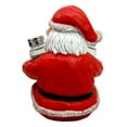 thumbnail image 3 of Christmas Jolly North Pole Santa Claus Glass Salt Pepper Shakers Holder Figurine, 3 of 4