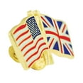 thumbnail image 2 of PinMart's USA and UK United Kingdom Crossed Friendship Flag Enamel Lapel Pin - 10 Pack, 2 of 3