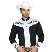 Camisa Charra de Hombre El General Boton Hueso Herradura diseno. Men's Western Shirt