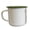 Green 360ml, variant on KGJQ Enamel Coffee Mug, Simple Style, with Multi-color Contrasting Rim, 360ml Capacity Drinking Mug, for Coffee Tea And Hot Water