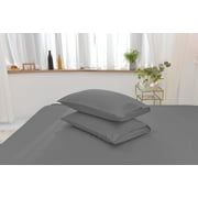 California King Rayon Made From Bamboo Sheet Set - Softer Than Cotton King Size - Wrinkle Free - 16" Deep Pockets - 4 Piece - 1 Fitted Sheet, 1 Flat, 2 Pillowcases California King Gray