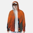 thumbnail image 2 of Gaeub Orange Net Fishing Boat Men's and Women's UPF 50+ Long-Sleeved Sun Protection Clothing, Fishing Shirt Long Sleeve Zip-Medium, 2 of 7