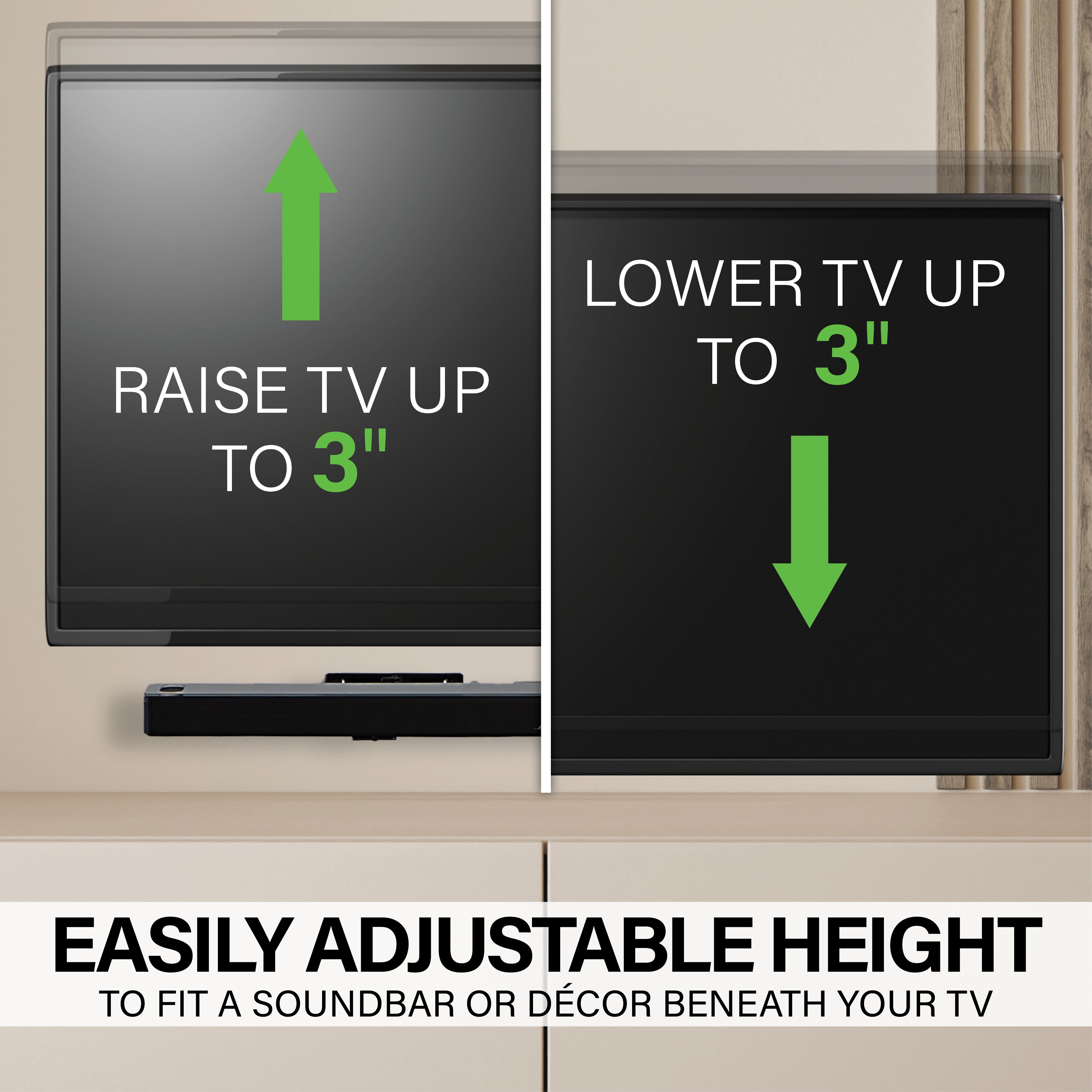 SANUS VuePoint Full-Motion TV Wall Mount for TVs 42"-90" up to 120 lbs – Height Adjust with Swivels, Tilts, and Extends up to 25" From the Wall