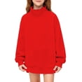 thumbnail image 2 of EnJoCho Mock Neck Sweatshirt for Girls Oversized Cozy Mockneck Hoodless Sweatshirts Long Sleeve Pullover Prepp𝗒 Clothes Kids Youth Graphic Crewneck Back-to-School, 2 of 8
