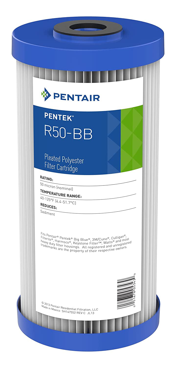Pentek R50-bb Whole House Pleated Polyester 50 Mic Filter for sale online 