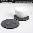 thumbnail image 4 of 12 Pcs 4 Inch Round Felt Drink Coasters – Thickened & Super Absorbent Grey Mats, Non-Slip Tabletop Protection for Home Decor, Coffee Tables, Kitchen & Living Room Use, 4 of 6