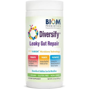 Biom Probiotics Diversify Leaky Gut Support Human Milk Oligosaccharides Supplement Adults 5.3oz