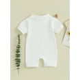 thumbnail image 4 of CIYCuIT Baby Boys Summer Footless Jumpsuit Solid Color Short Sleeve Lapel Collar Shorts Romper Newborn Infant Casual Daily Playsuit 3M 6M 12M 18M, 4 of 8