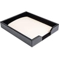 thumbnail image 3 of Dacasso Set of Bonded Leather Letter Tray, Paperclip Holder and Note Holder - Black, 3 of 3
