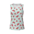 thumbnail image 4 of Fotbe Watermelon Womens Loose Fit Casual Flowy Slim-Fit Tank Tops Athletic Round Neck Trendy Sleeveless Summer Tops for Gym and Yoga-, 4 of 9