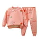 thumbnail image 2 of Conjuntos de blusas y camisas de cuello redondo y manga larga para niños con estampado forrado de vellón para mayor calidez Conjunto de ropa de dormir de manga larga con cuello redondo para el hogar d, 2 of 6