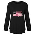 thumbnail image 5 of Nfurl Breast Cancer Awareness Shirts for Women Pink Ribbon Graphic Tees Flag Printed Long Sleeve Crewneck T Shirts Fall Tunic Tops Black XXL, 5 of 5