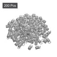 thumbnail image 3 of 200Pack Coil Cord Ends, 5.5x9mm Iron Spring Tube Cap Clasps for DIY Jewelry Craft Making, Silver White, 3 of 6