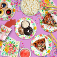 thumbnail image 6 of Giraffe Floral Birthday Party Supplies - Giraffe Party Supplies - Zoo Animal Party Supplies - Safari Animal Party Supplies | Tableware Set Includes Plates Napkins and Cups | Kit for 16, 6 of 8