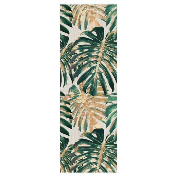 Masterpiece Art Gallery Tropic Patterns Panel I Palm Fronds By Belle Maison Canvas Art Print 16" x 48"