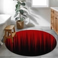 thumbnail image 4 of Round Area Rugs Collection 3 Ft, Dark Red Black Ombre Non-Slip Residential Carpet, Modern Abstract Art Striped Gradient Indoor Crawling Mats Doormat Runner Rugs Play Mat forBedroom, 4 of 9
