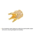thumbnail image 3 of Crown Charm Spacer Beads, 6Pack 8x12mm Zircon Pave Rhinestone Beads for Bracelet Jewelry Making (Golden), 3 of 6