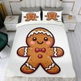 thumbnail image 4 of Gingerbread Man Themed Bed Sheet Set Three Piece Set 53x79 Inches Comfortable And Skin Friendly Unique Design Creating A Star Studded Night, 4 of 6