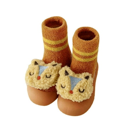 

KaLI_store Baby Sneakers Baby Sneakers Anti-Slip Rubber Sole Baby Boy Shoes Soft and Comfortable Toddler Crib First Walker Shoes Orange