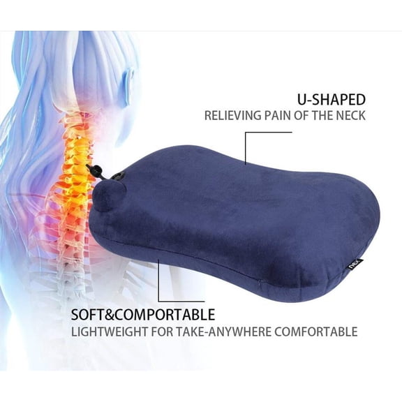 Travel Inflatable Pillow, Compressible Ultralight Outdoor Sleep Pillow, Blue