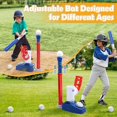 2 in 1 Tball Set for Kids, Toddler T Ball Set with Step on Pitching