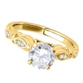 thumbnail image 2 of Aonejewelry 1/2 Carat Elegant Design Halo Engagement Diamond Ring Crafted In 10k Yellow Gold, 2 of 4