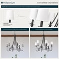 thumbnail image 4 of Millennium Lighting  Artemis 5/6 Chandelier Ceiling Light Matte Black - 6, 4 of 6
