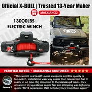 X-BULL High Speed Electric Winch XRS 13000LBS 12V Synthetic Rope SUV Jeep Truck 4WD 2 in 1 Wireless Remote